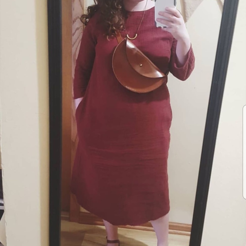 Suunday Gauze Charlie Dress in Red Pear Size XL